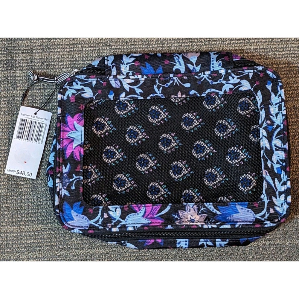 3 Pc Vera Bradley Lighten Up Travel Set Packing Cube Bramble Vines NWT